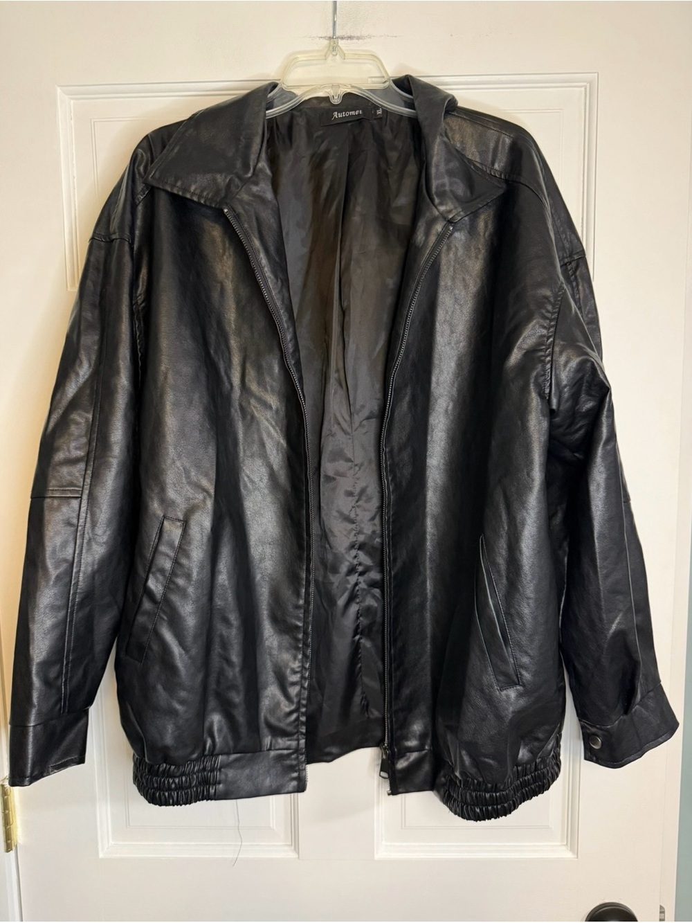 Automet Oversized Faux Leather Jacket